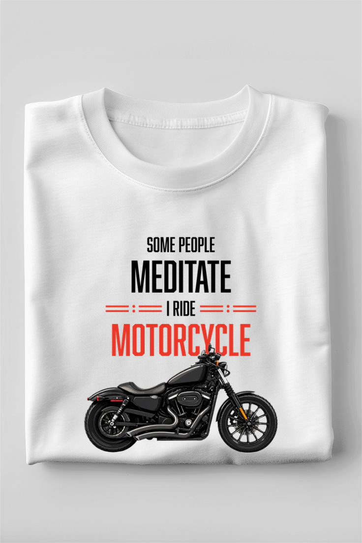 I RIDE MOTORCYCLE Unisex Classic Crew T-Shirt