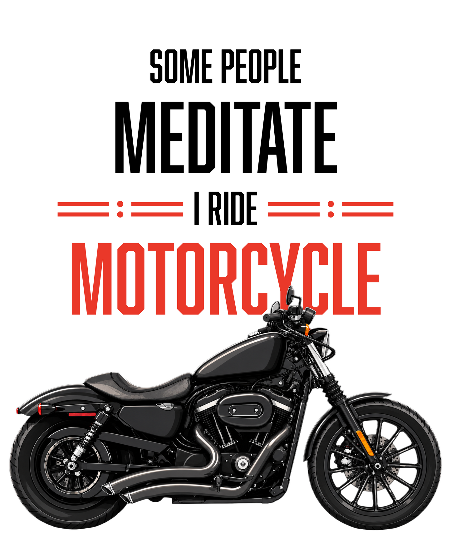I RIDE MOTORCYCLE Unisex Classic Crew T-Shirt